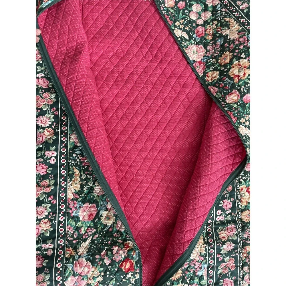 Vintage Vera Bradley Garment Bag Springtime Quilted Floral Travel Luggage 90's